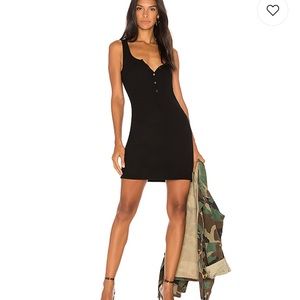 Michael Lauren Runner Tank Black Dress Revolve